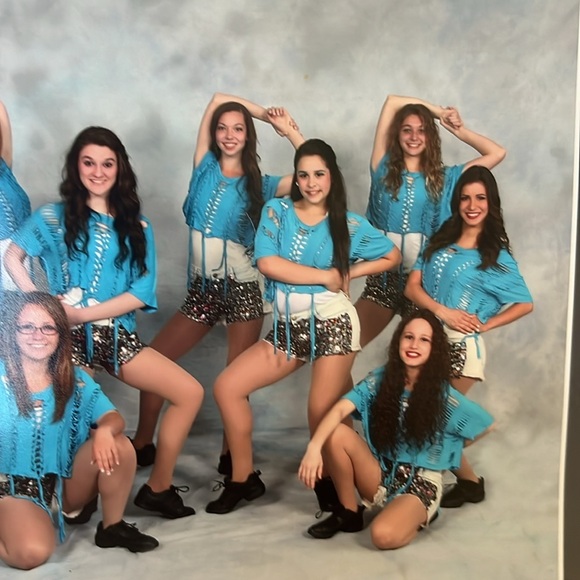 sequin dance costume shorts - Picture 6 of 7